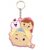 Espelho Chaveiro Emborrachado Anna Eslsa & Olaf Frozen Tsum Tsum - Disney